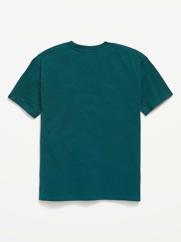 Oversized Short-Sleeve Graphic Tunic T-Shirt for Girls