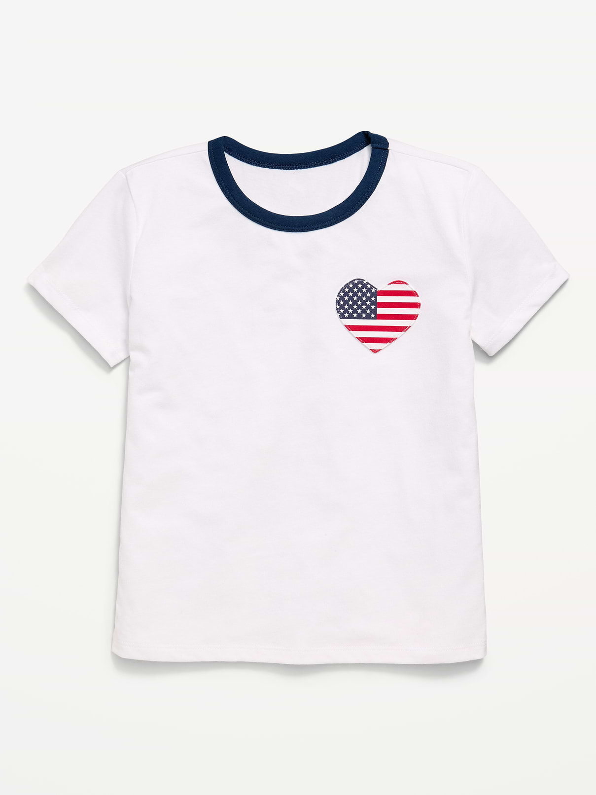 Image number 1 showing, Softest Short-Sleeve Heart-Pocket T-Shirt for Girls
