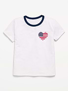 Image number 1 showing, Softest Short-Sleeve Heart-Pocket T-Shirt for Girls