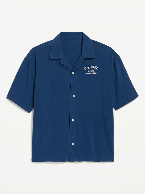 Chemise épaisse à manches courtes et à motif