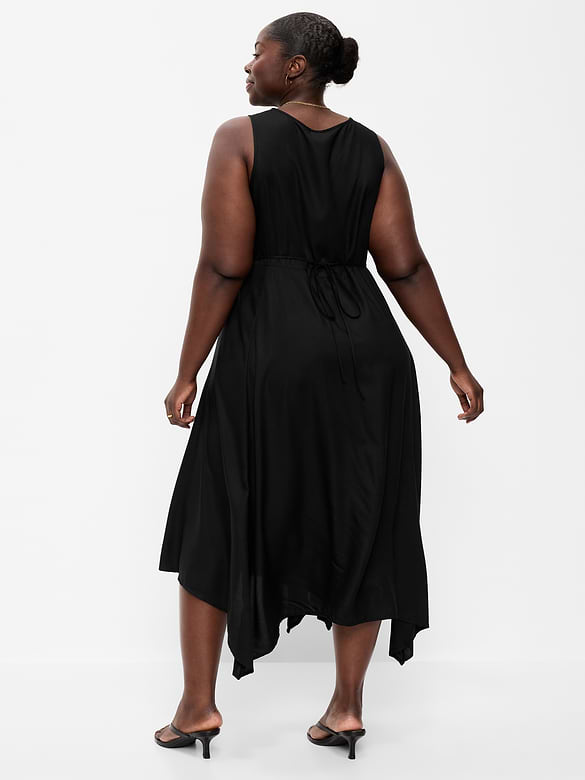 Handkerchief Hem Midi Dress