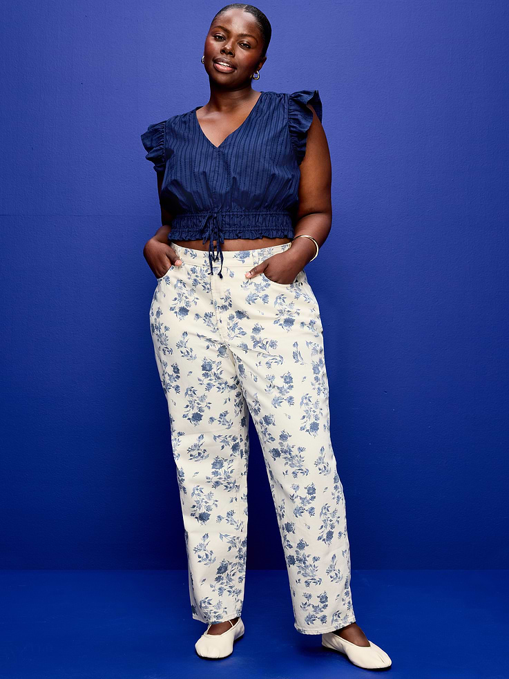 L'image numéro 6 présente Jean OG profilé ample à taille haute