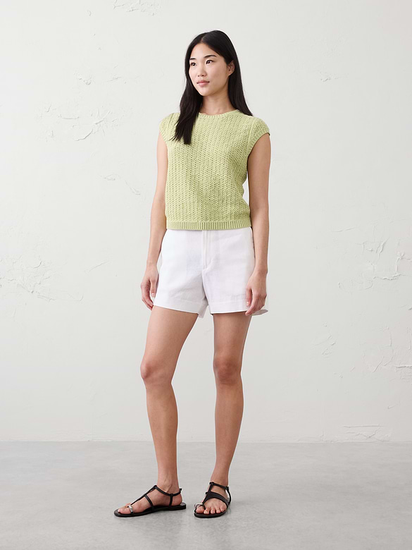 Cotton-Blend Textured Sweater