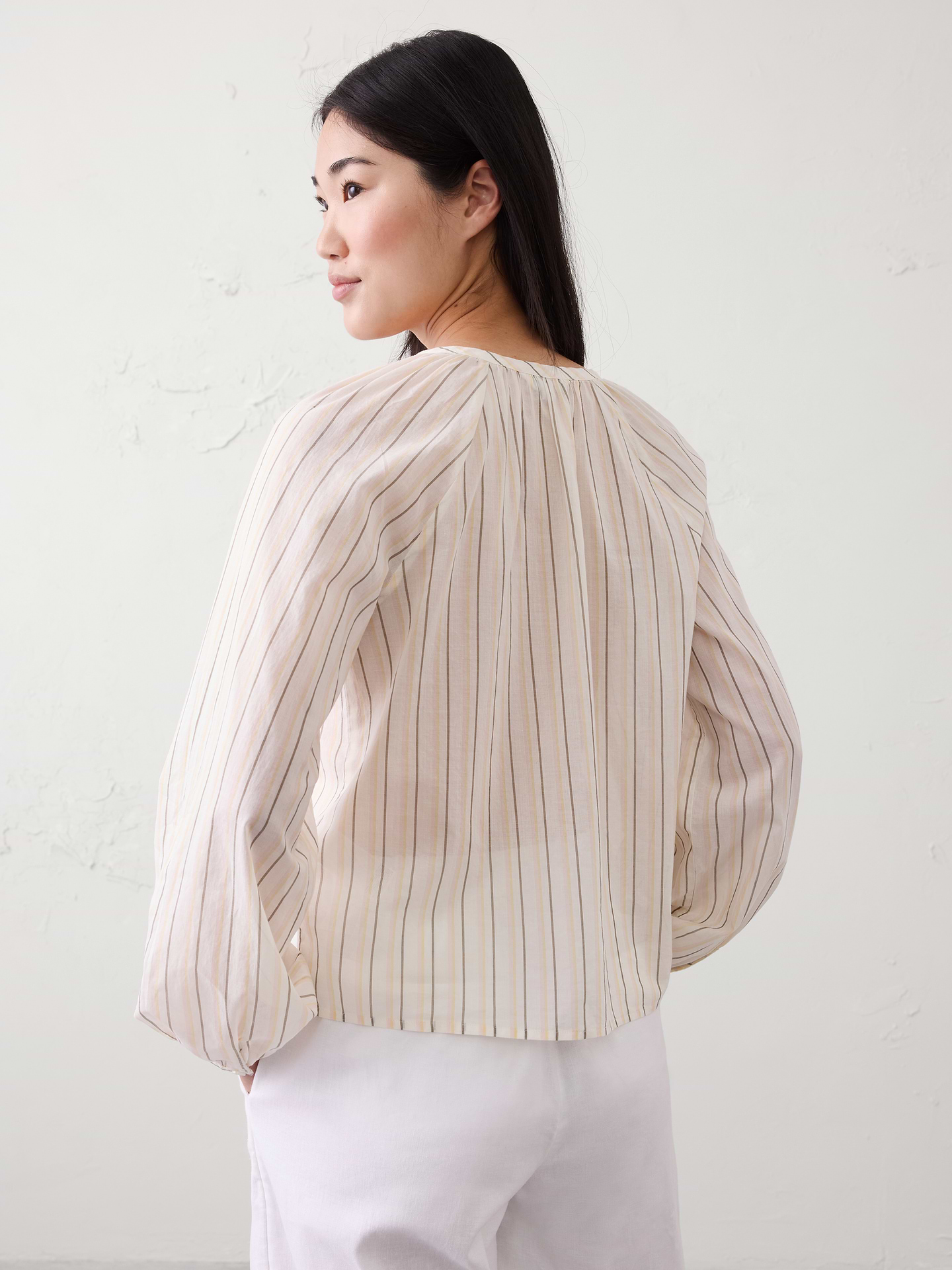 Image number 2 showing, Voile Puff-Sleeve Shirt