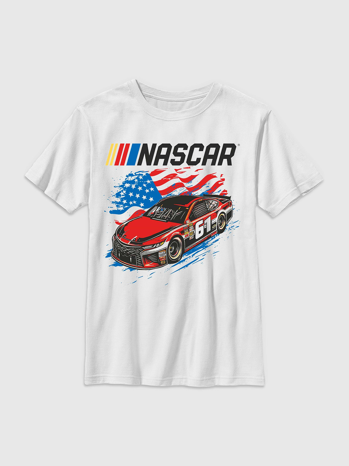 Image number 1 showing, Nascar Flag Racer Graphic T-Shirt for Boys