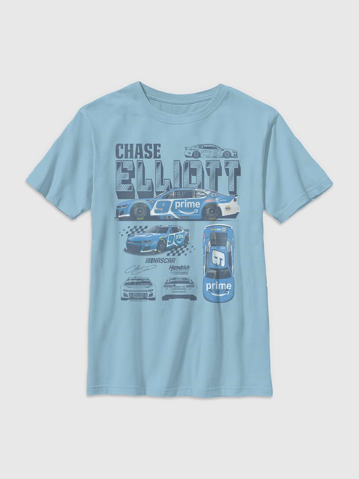 Image 1 of 4, Soft cotton T-shirt., Crewneck., Short sleeves., Officially licensed Hendrick Motorsports Graphic at front.