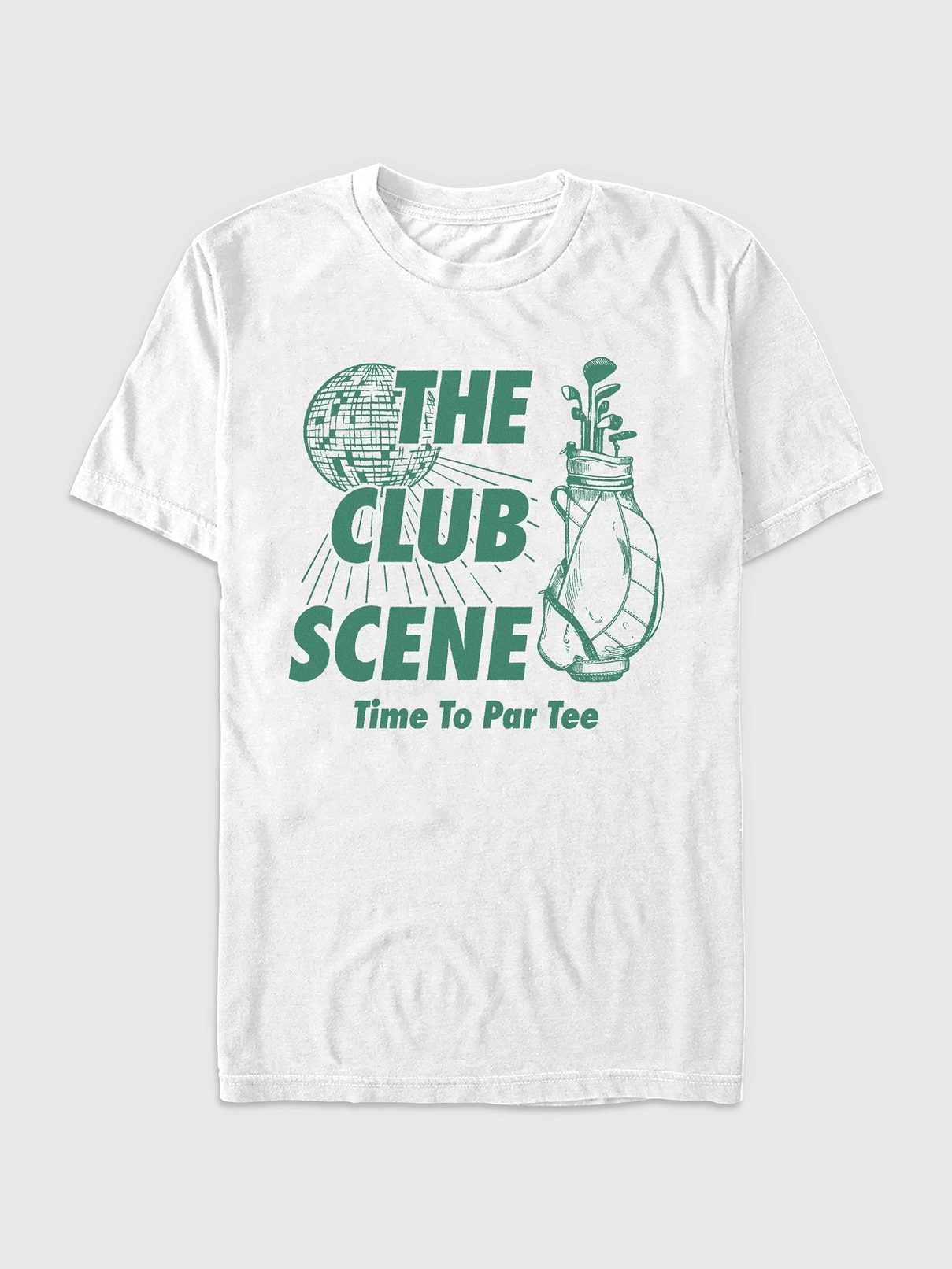 Image 1 of 4, Soft cotton T-shirt., Crewneck., Short sleeves., Club Scene Graphic at front.