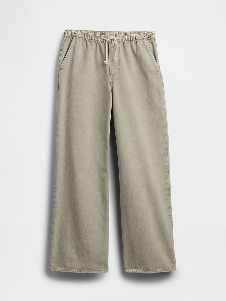 Image number 7 showing, Mid Rise Soft Pull-On Wide-Leg Jeans