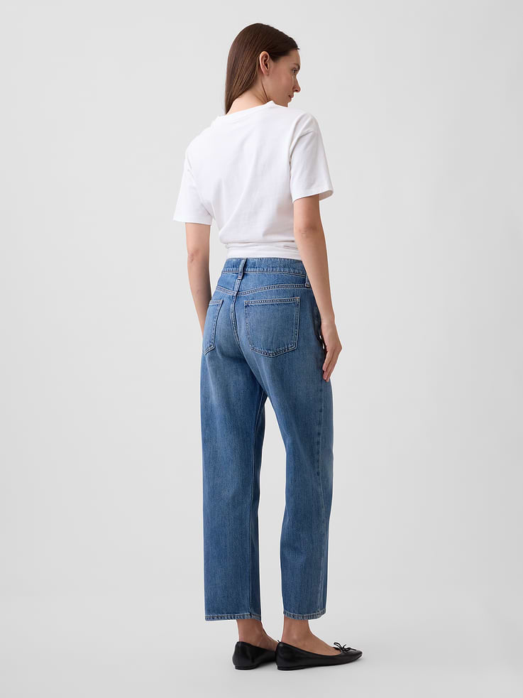 Image number 4 showing, Low Slung SuperSoft Relaxed Straight Crop Jeans