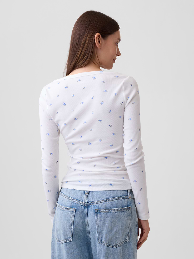 Image number 2 showing, Ribbed V-Neck T-Shirt