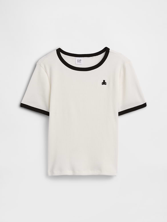 Kids Ribbed Brannan Bear Ringer T-Shirt