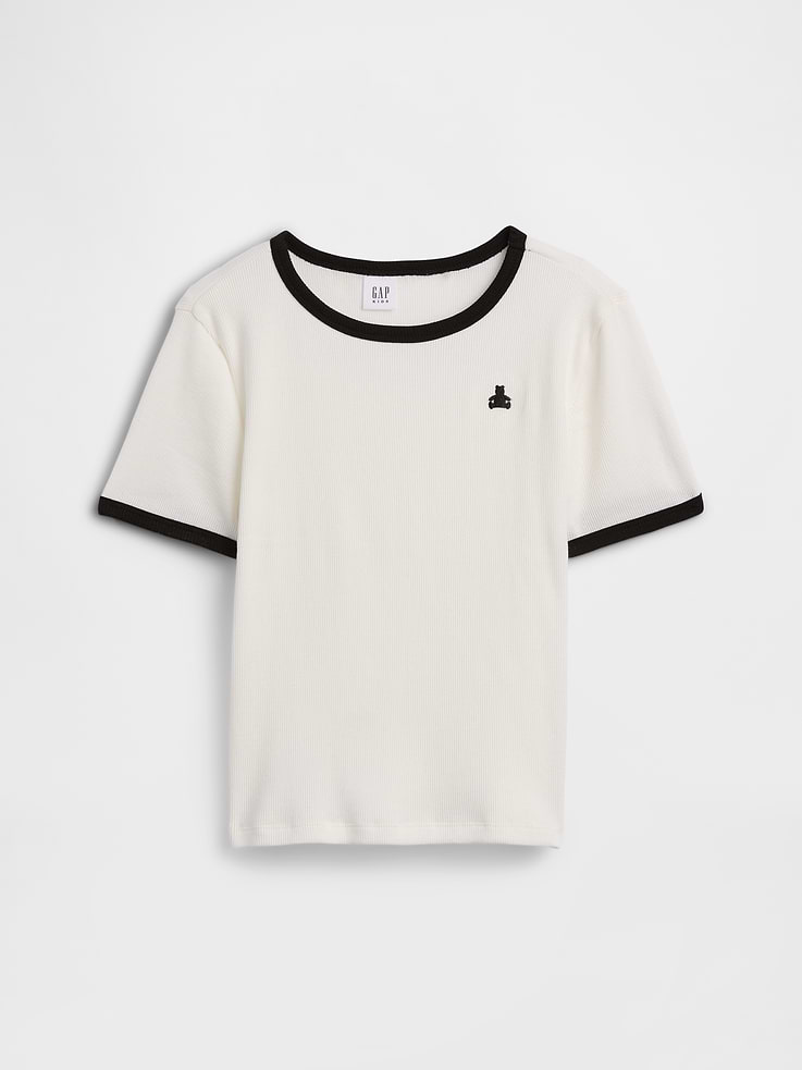 Image number 1 showing, Kids Ribbed Brannan Bear Ringer T-Shirt