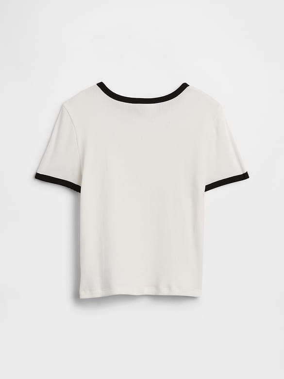 Kids Ribbed Brannan Bear Ringer T-Shirt