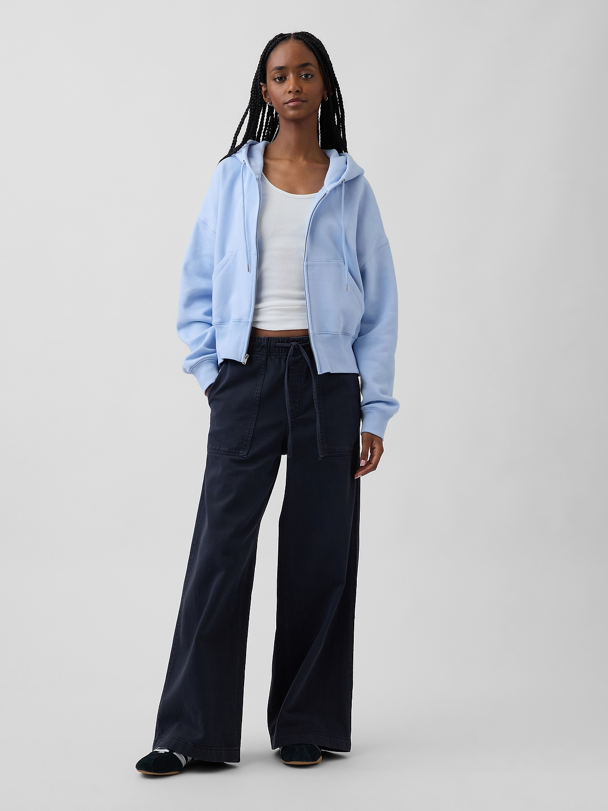 VintageSoft Wedge Zip Hoodie | Gap