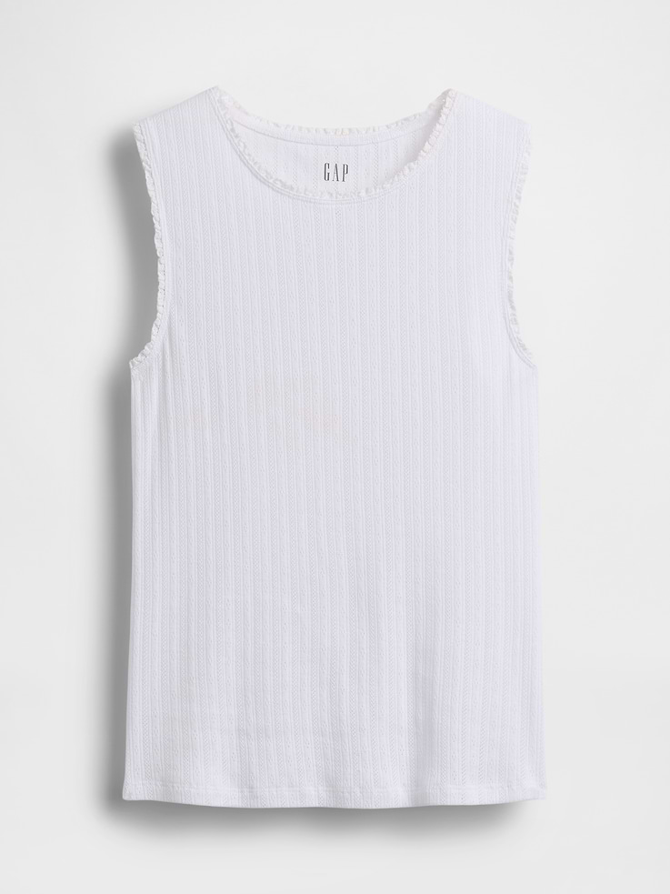 L'image numéro 5 présente Camisole en tricot pointelle