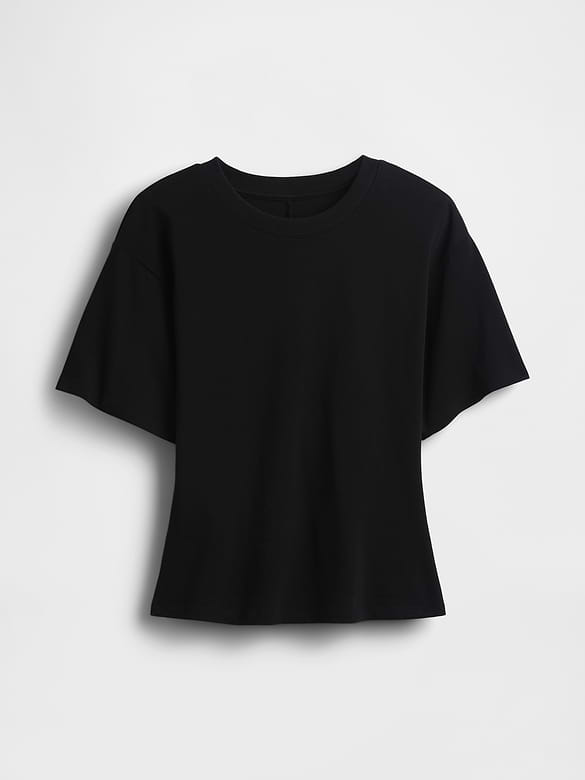 Knit Fitted-Waist T-Shirt