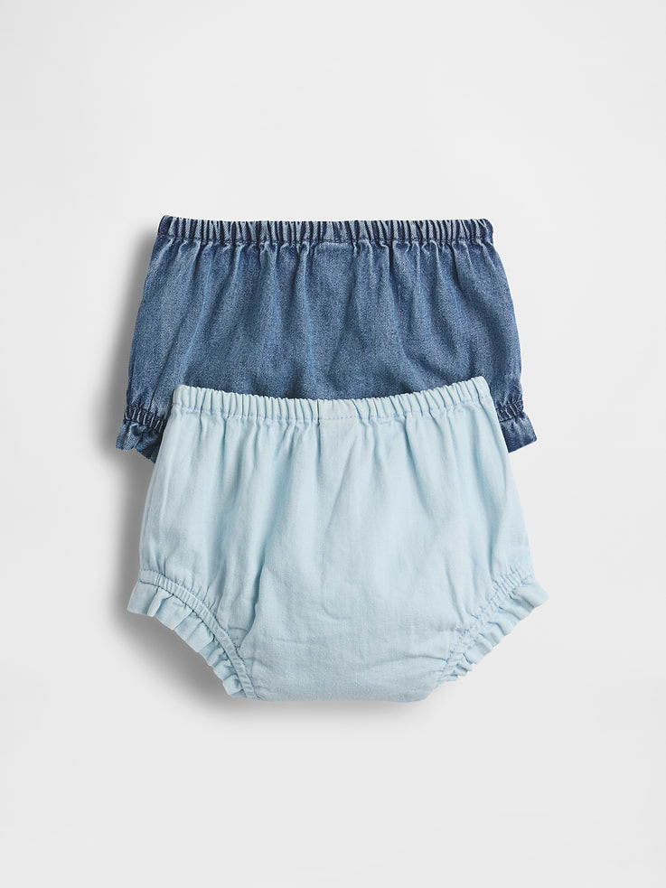 Image 2 de 2, Culottes bouffantes en denim pour Bébé (paquet de 2)