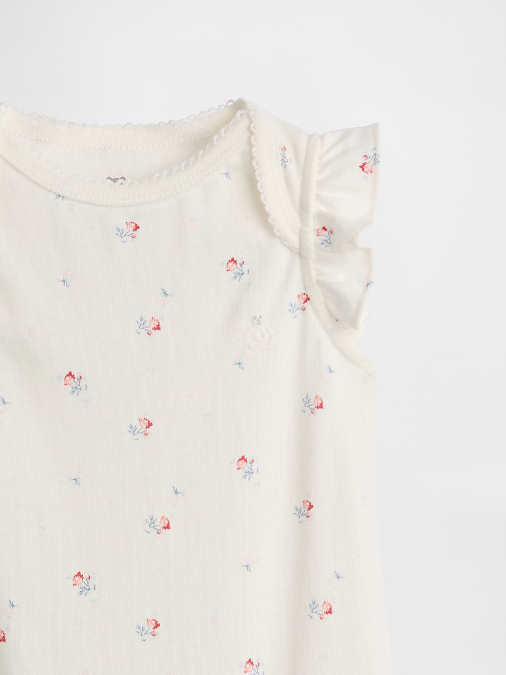 Image number 3 showing, Baby First Favorites Organic Cotton Flutter-Sleeve Bodysuit