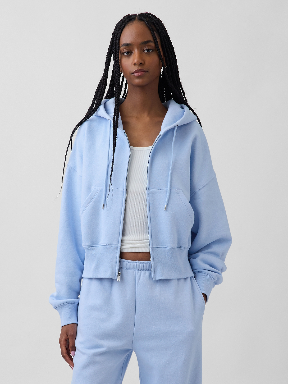 VintageSoft Wedge Zip Hoodie | Gap