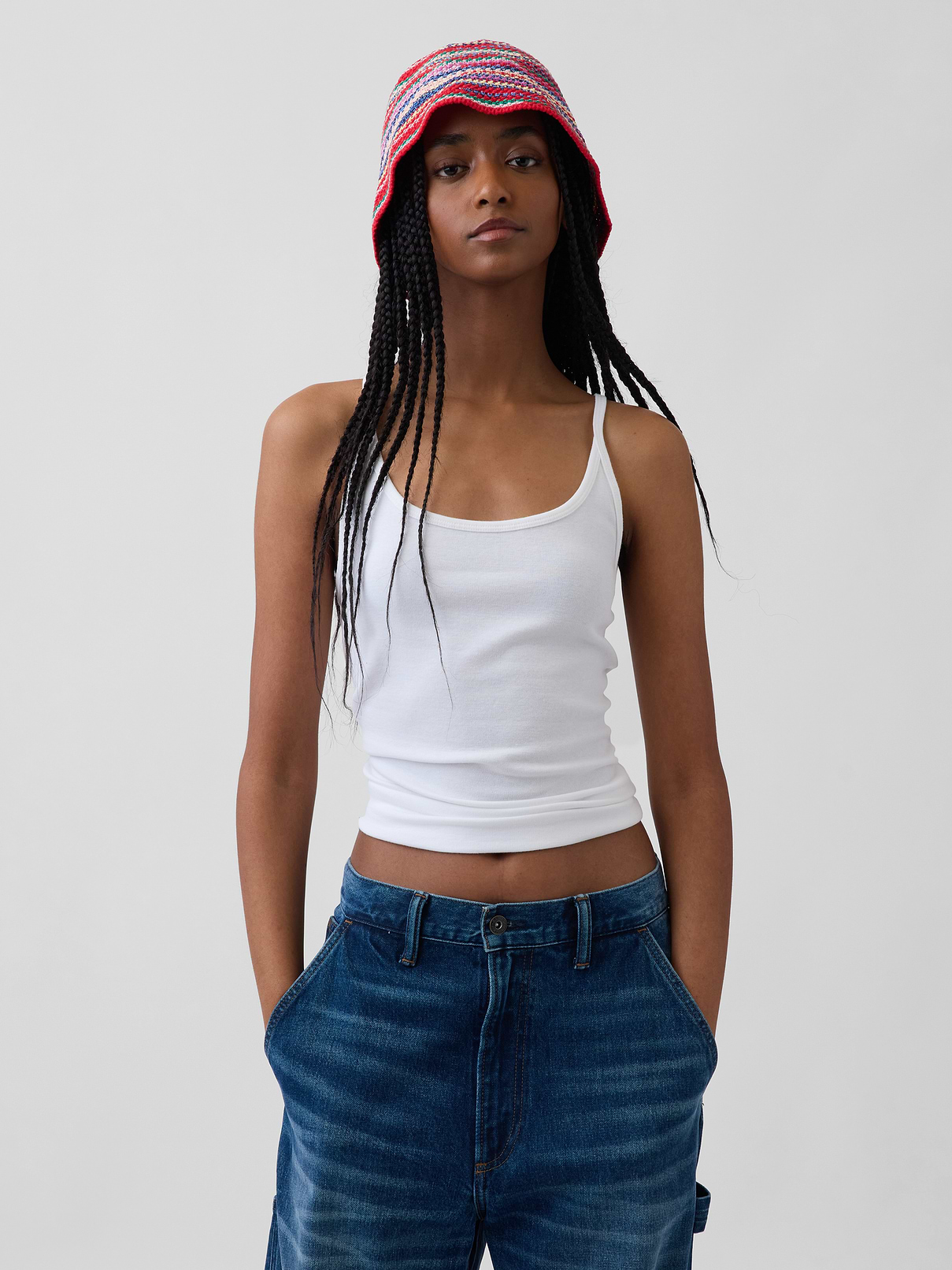 Image number 1 showing, Knit Stripe Bucket Hat