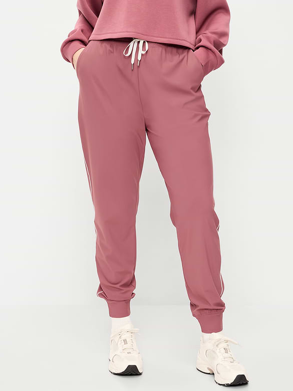 High-Waisted Side-Striped SleekTech Jogger