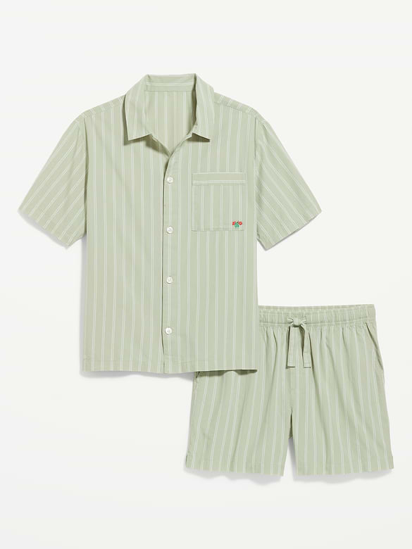 Pyjama court en popeline