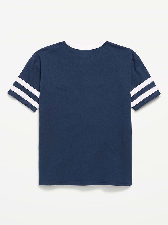T-shirt long surdimensionné à manches courtes à imprimé pour fille