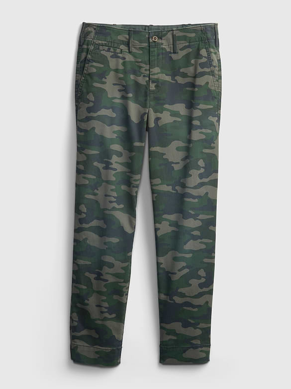 Mid Rise Stretch Straight Khaki Pants with Washwell™