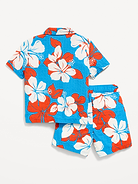 L'image numéro 3 présente Ensemble avec short et chemise à manches courtes à imprimé pour tout-petit