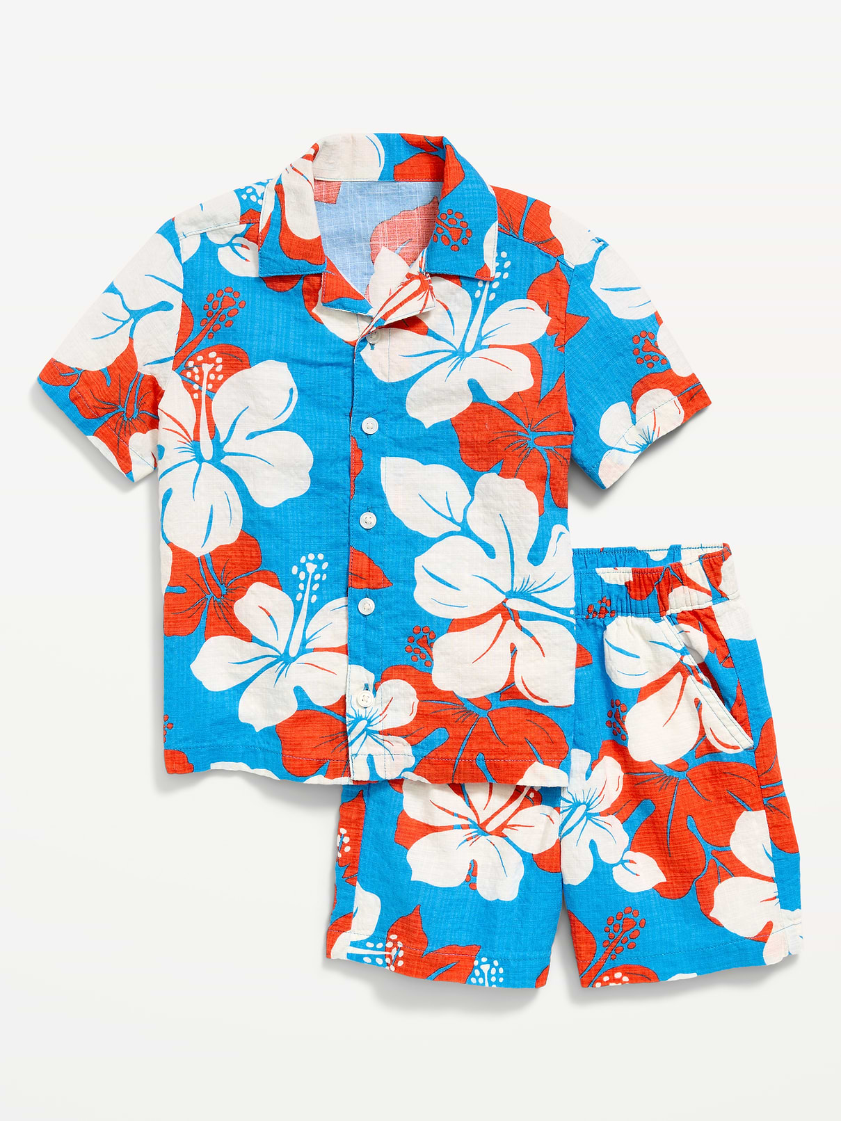 L'image numéro 2 présente Ensemble avec short et chemise à manches courtes à imprimé pour tout-petit