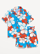 L'image numéro 2 présente Ensemble avec short et chemise à manches courtes à imprimé pour tout-petit