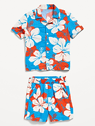 L'image numéro 5 présente Ensemble avec short et chemise à manches courtes à imprimé pour tout-petit