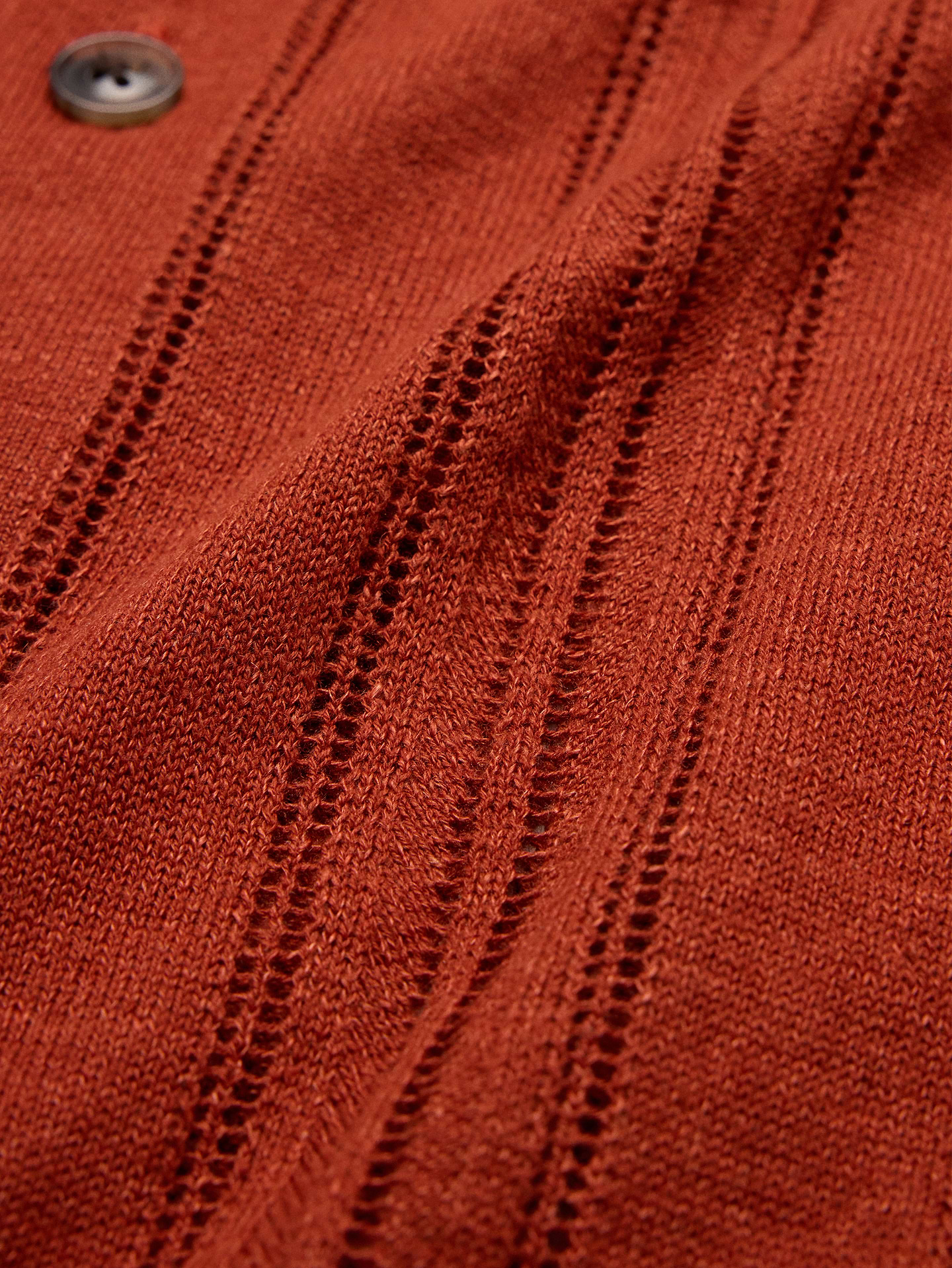 Image number 6 showing, Linen-Cotton Textured Polo Cardigan