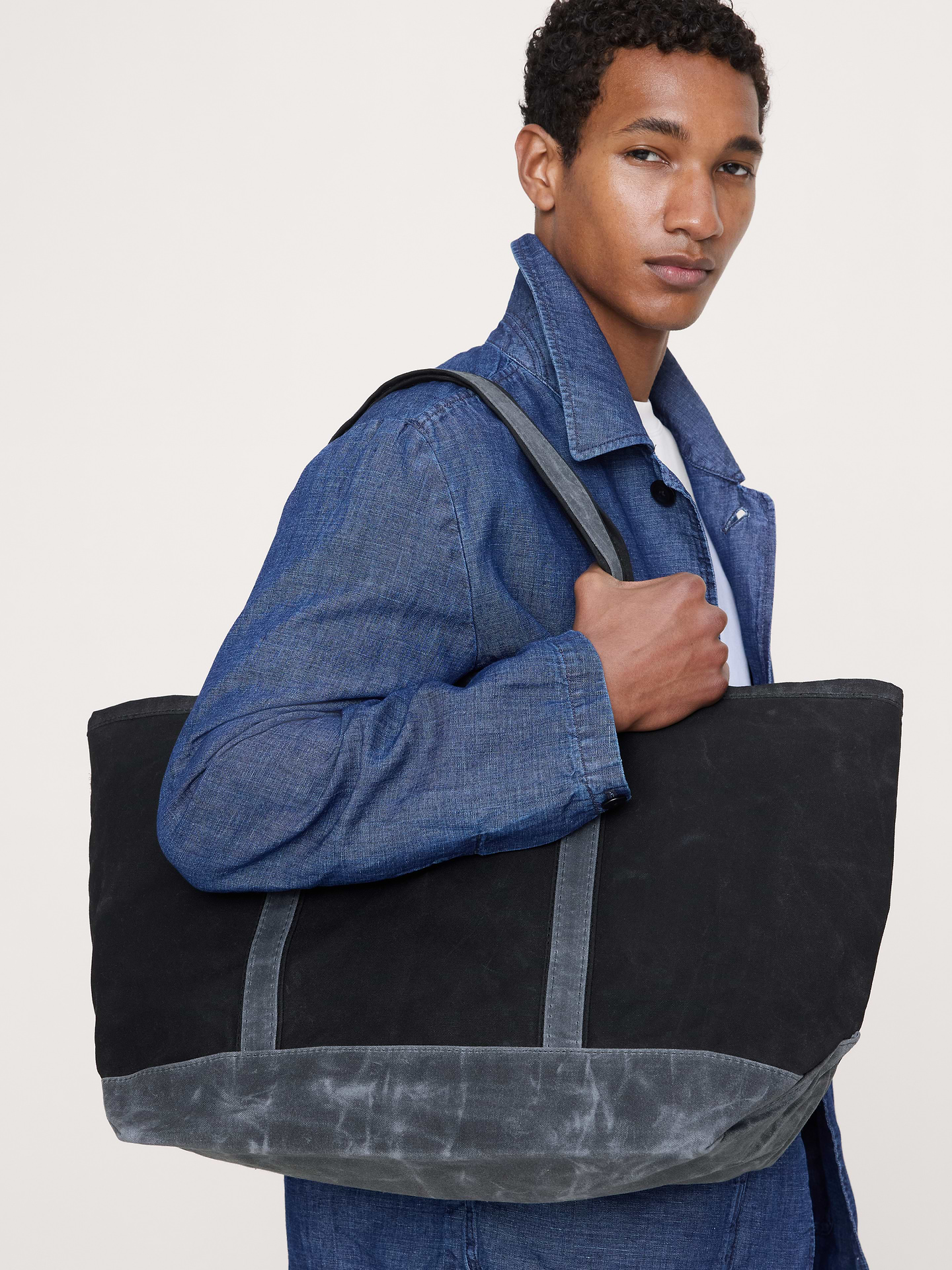 Image 2 of 5, Waxed Canvas Tote by CB Station