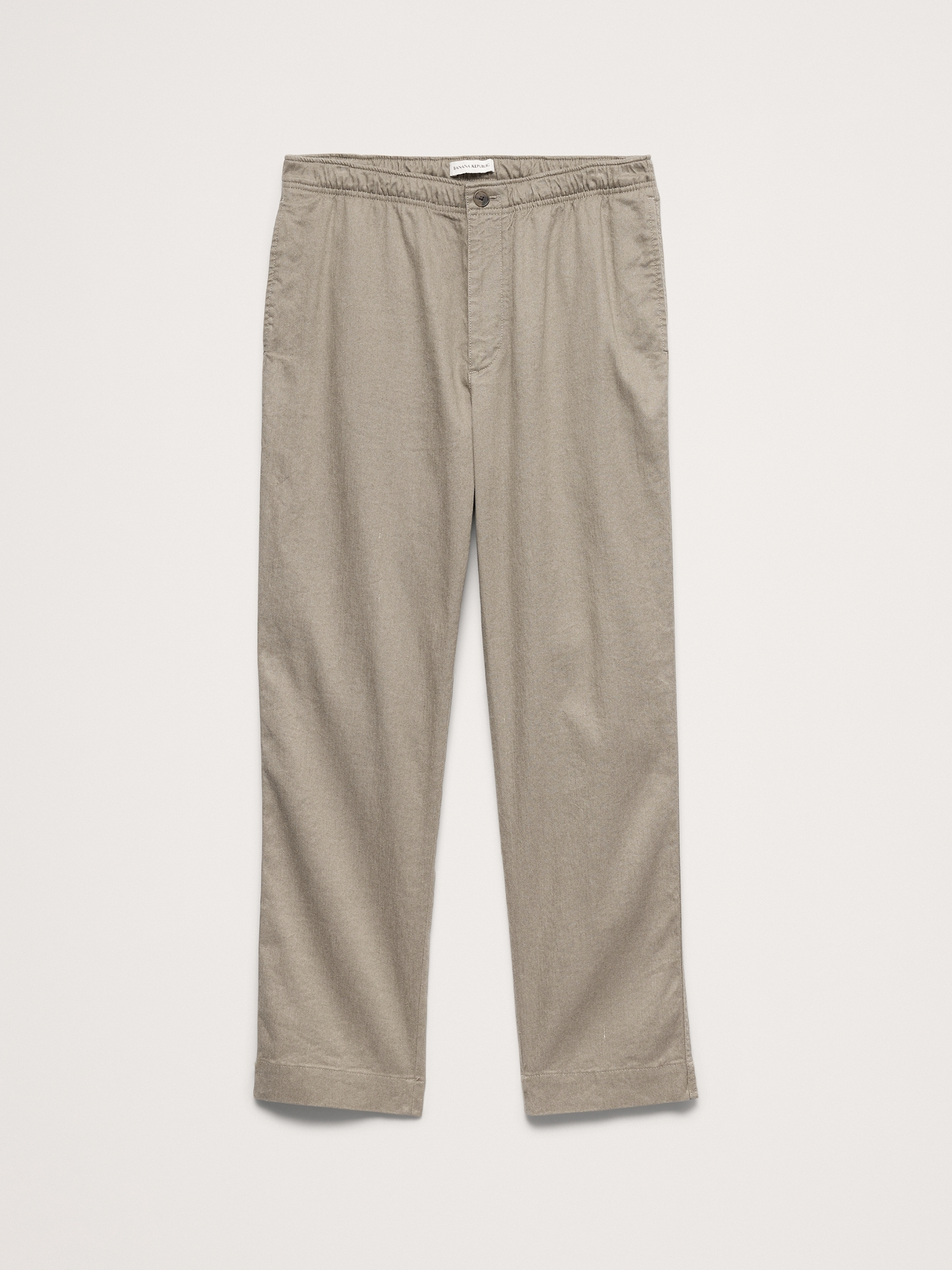 Straight Italian Linen-Cotton Pull-On Pant | Banana Republic