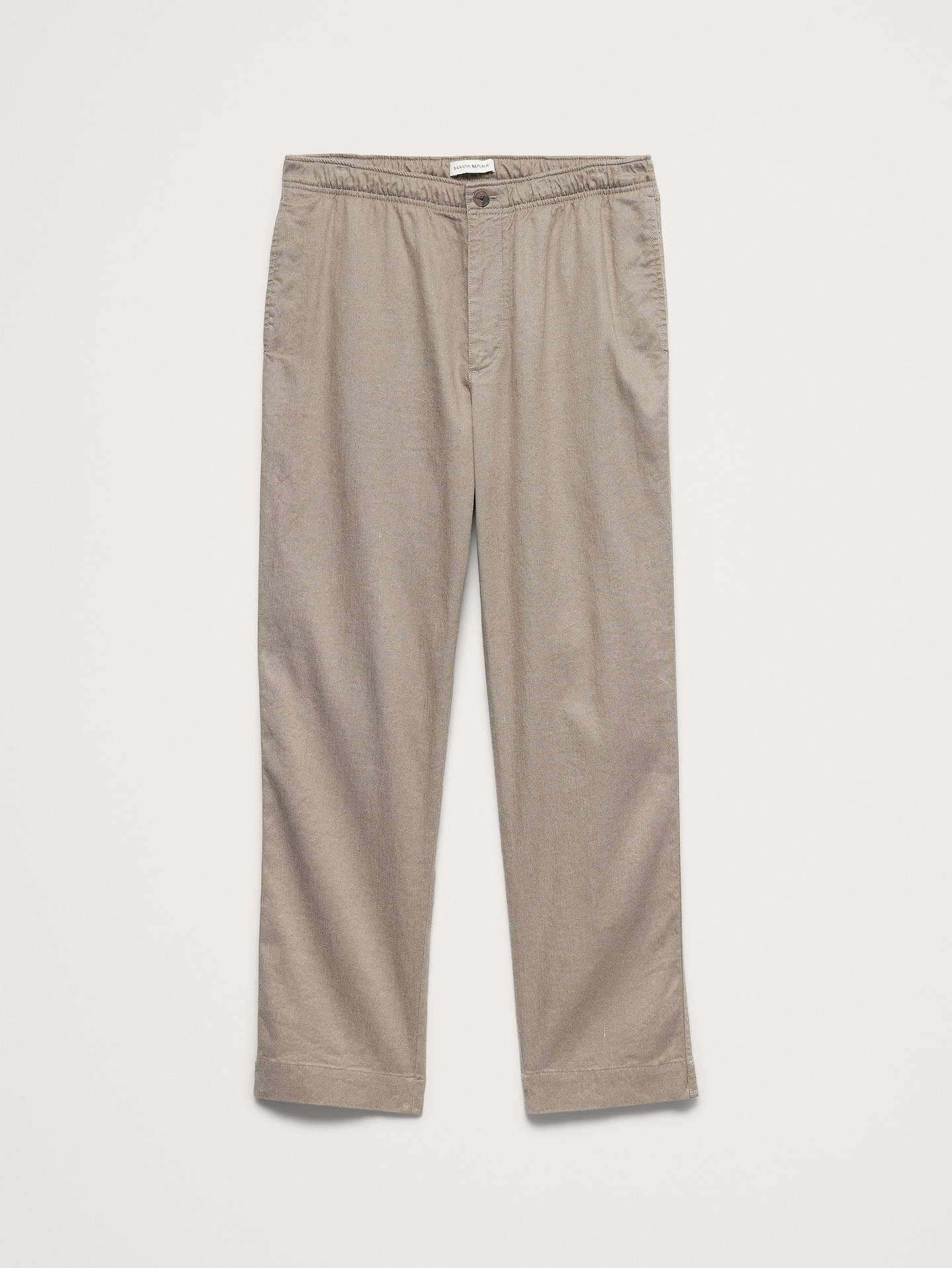Image number 7 showing, Straight Italian Linen-Cotton Pull-On Pant