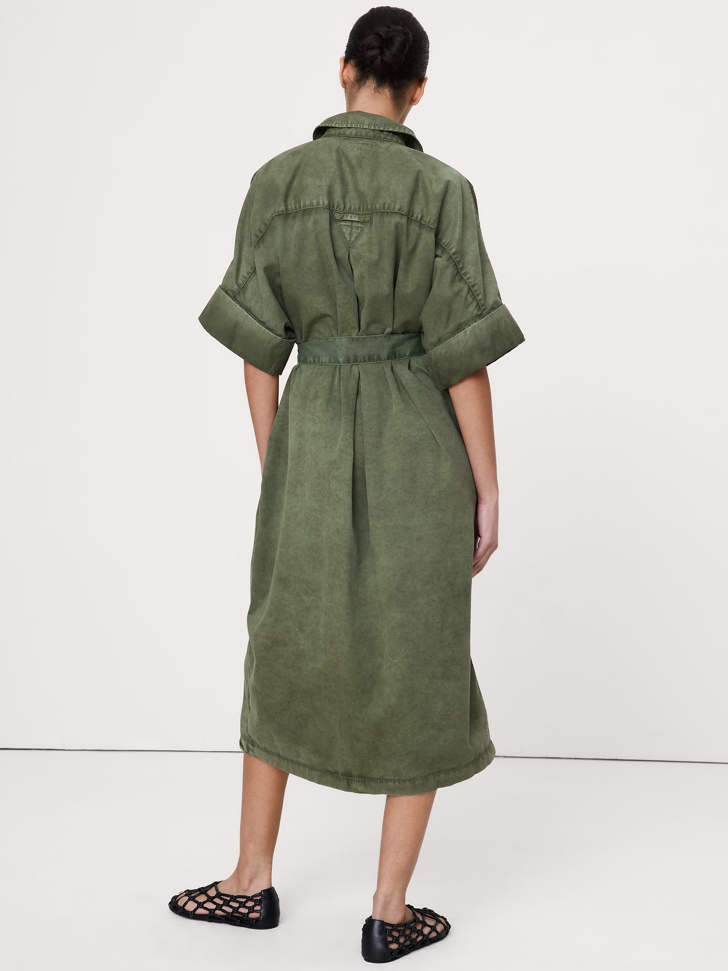 Image number 5 showing, Utility Overdye Cotton Shirt Dress