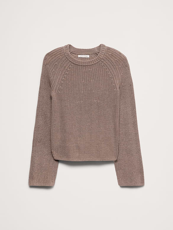 Cotton Flare-Sleeve Sweater