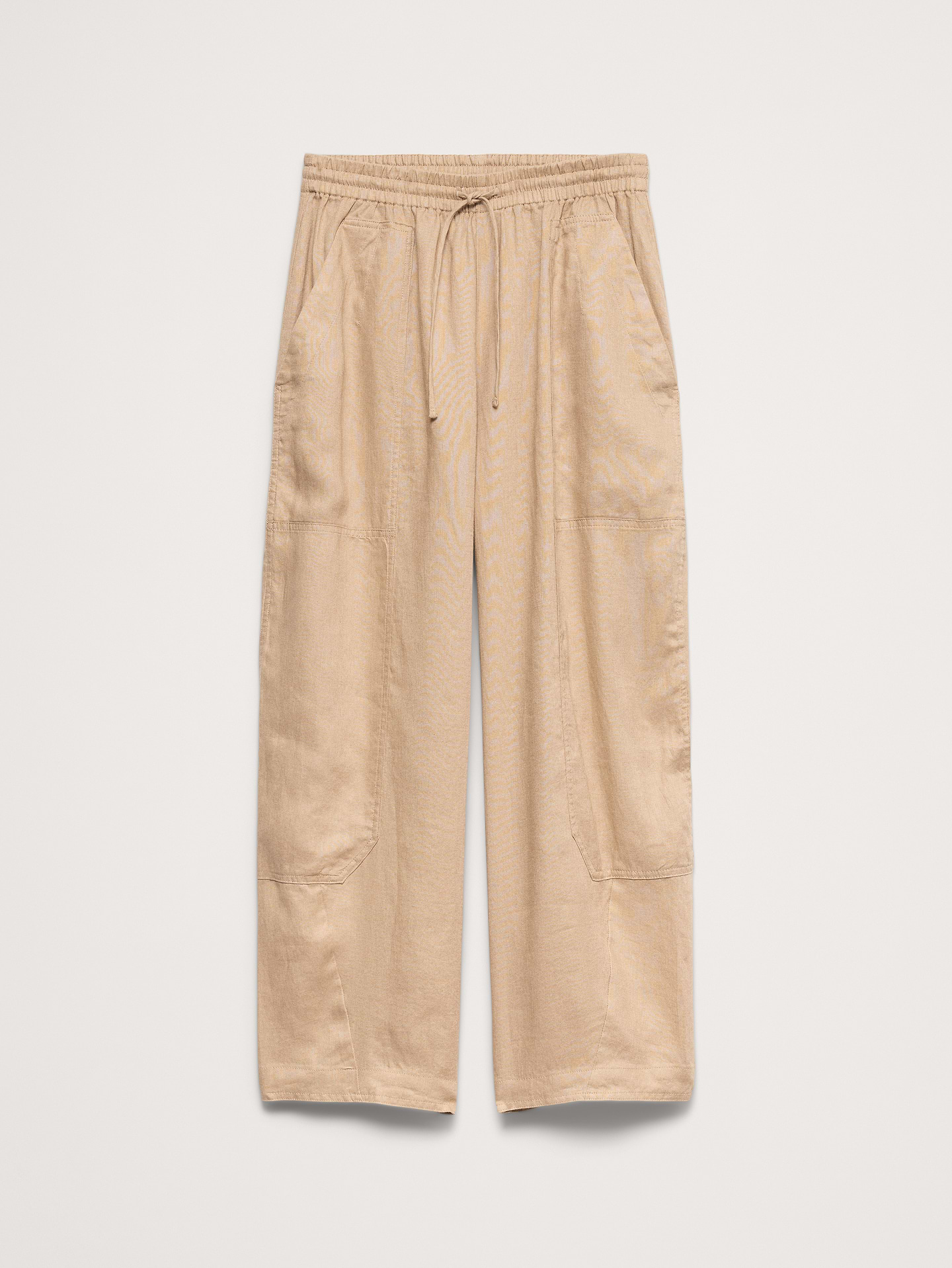 Image number 8 showing, Barrel-Leg Linen Pull-On Pant