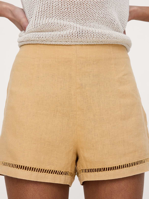 High-Rise 3" Linen Short