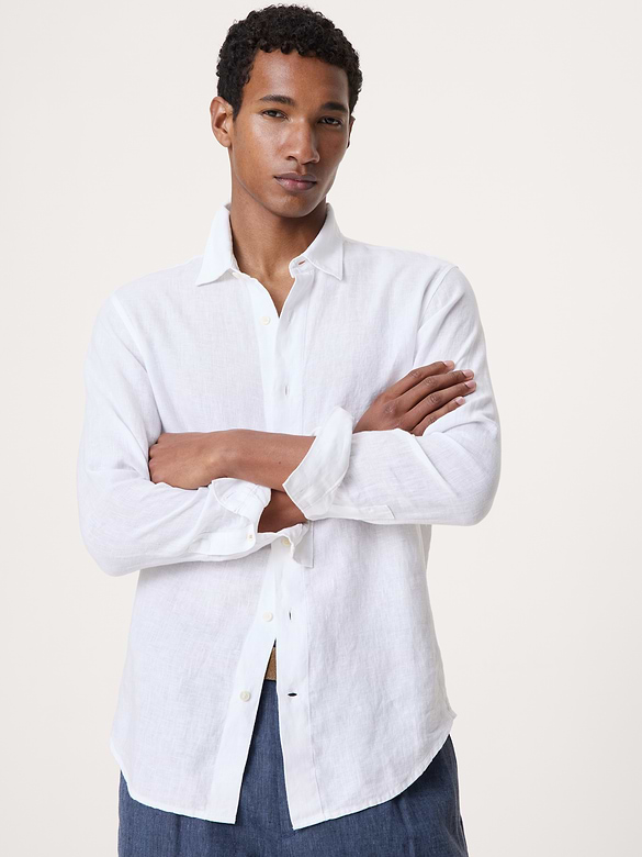 Chemise ajustée en lin