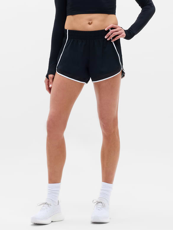Mesh Racer Run Mid Rise 4" Short
