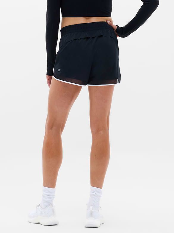 Mesh Racer Run Mid Rise 4" Short