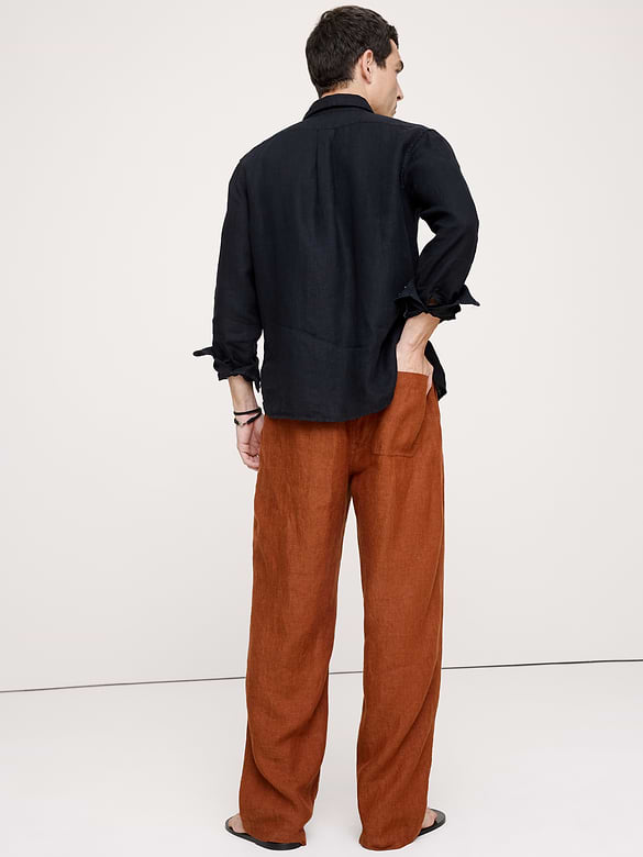 Relaxed Linen Pull-on Beach Pant