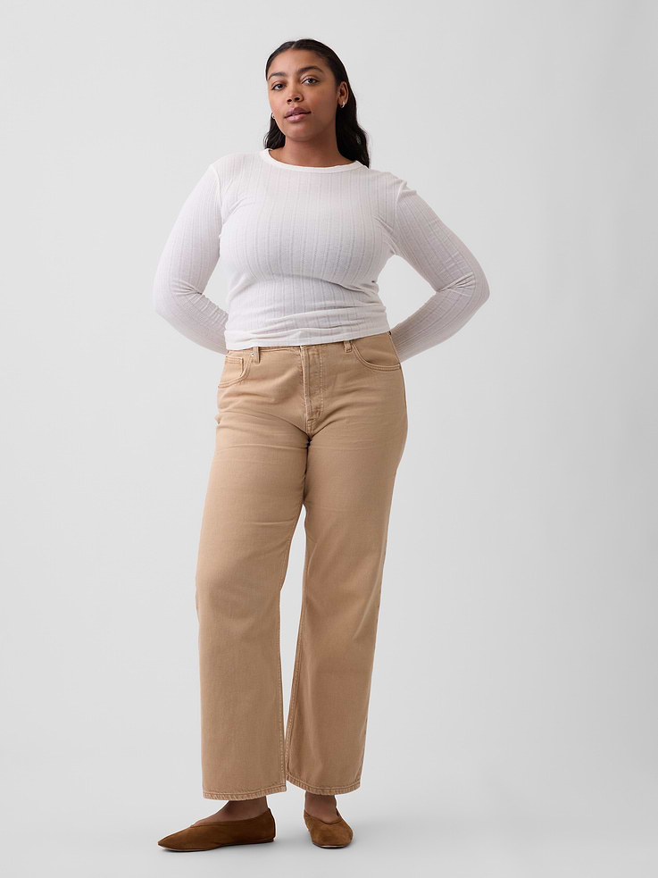 Image number 5 showing, Low Slung Relaxed Straight Jeans