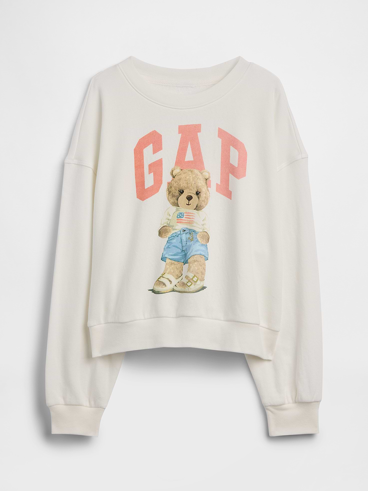 Image number 1 showing, Kids Oversized Wedge French Terry Sweatshirt