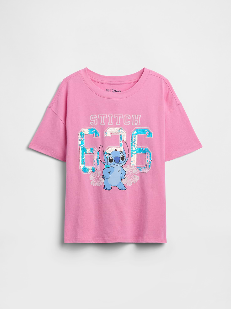 Image number 1 showing, GapKids × Disney Lilo and Stitch Oversized Graphic T-Shirt