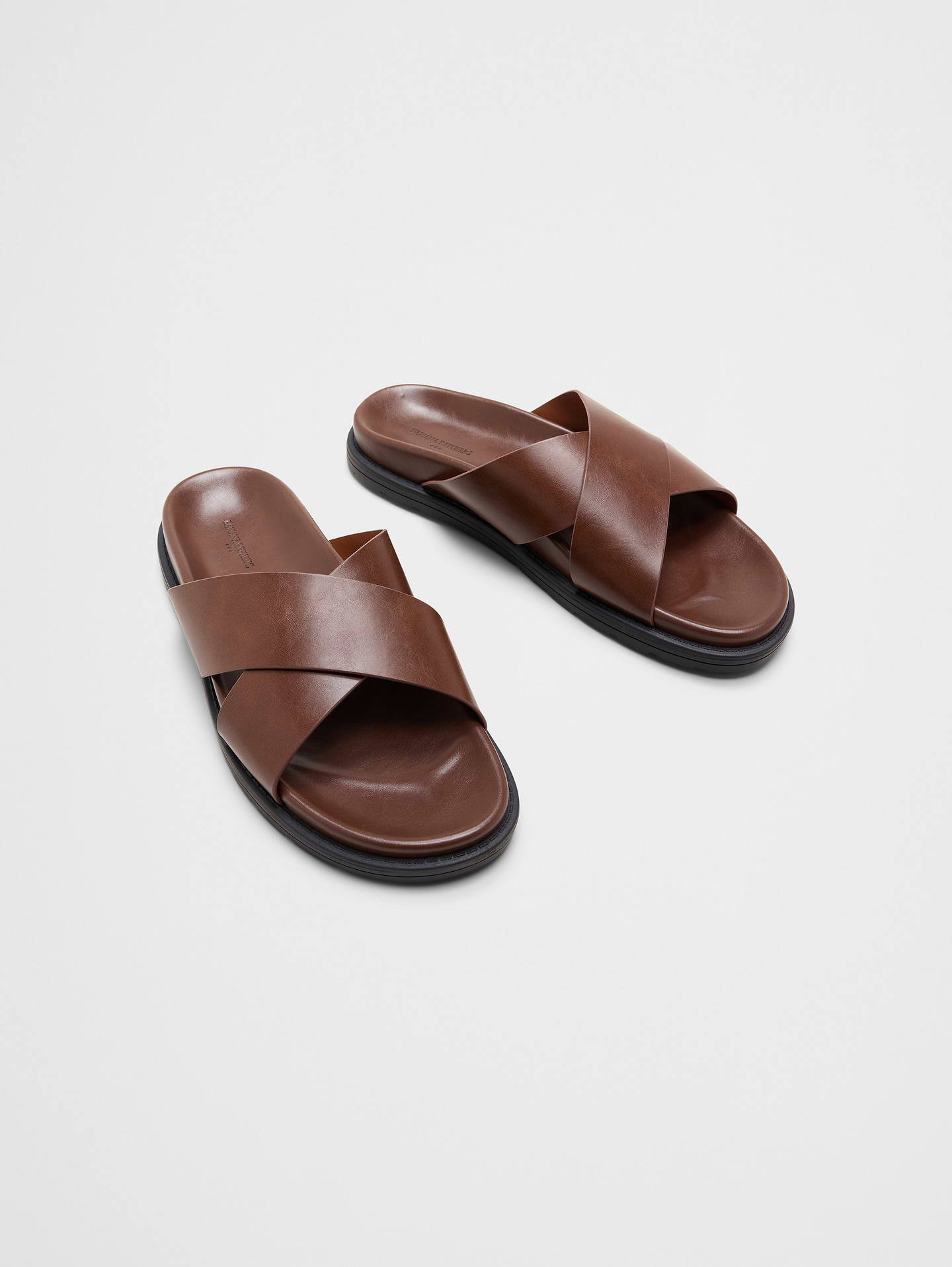 Image number 2 showing, Vegan Leather Crossover Sandals