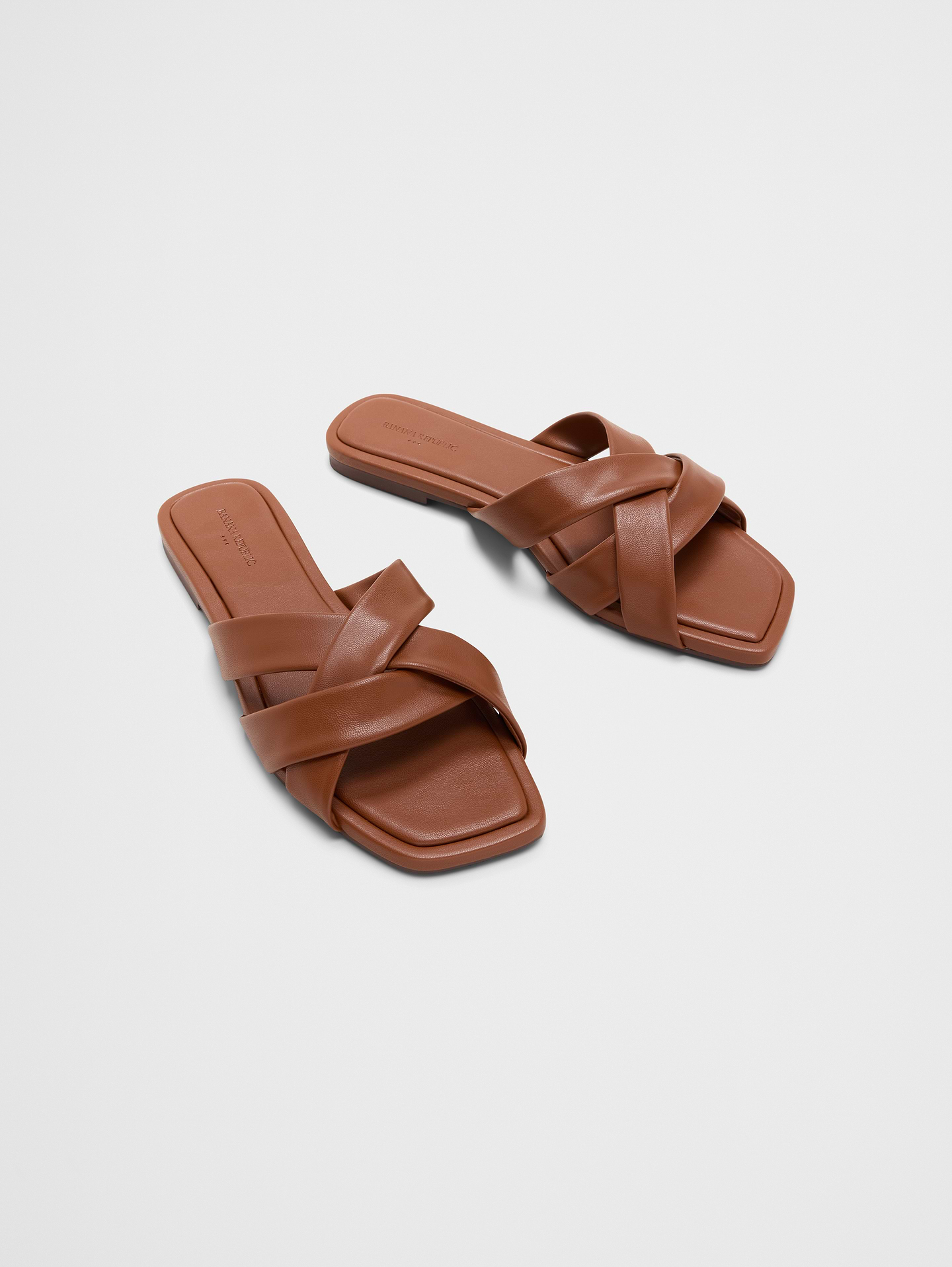 Image number 2 showing, Vegan Leather Crossover Sandal