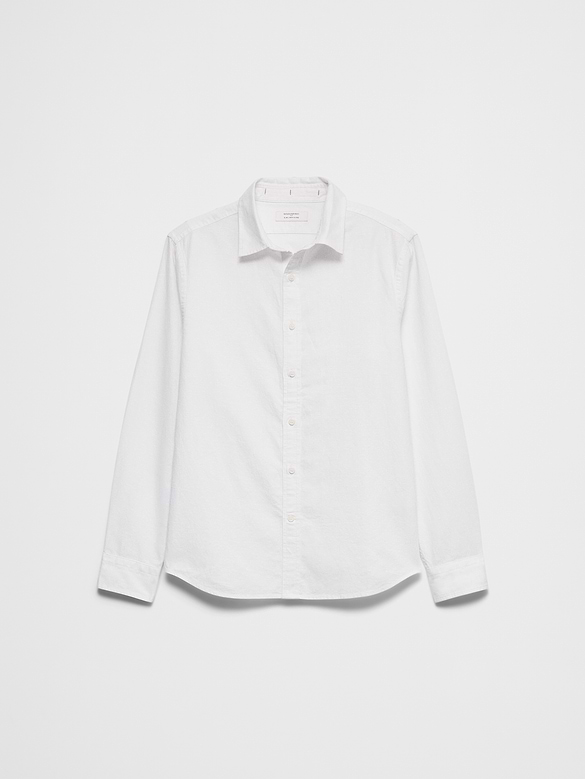 Slim-Fit Linen-Blend Shirt